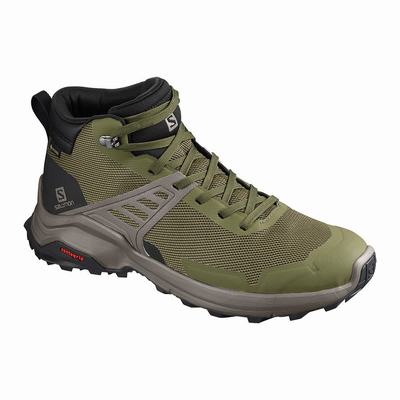 Pánské Trekové Boty Salomon X RAISE MID GORE-TEX Olivy Zelené/Černé SA85620-214